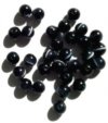 30 6mm Round Jet Fiber Optic Cats Eye Beads